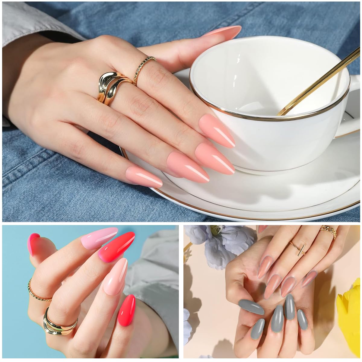 MAYCREATE 12 Colors Press on Nails Almond, Press on Nails Glossy Stiletto Oval Colored Fake Nail Tips Full Cover Artificial Fingernails (Not include Glue) MAYCREATE 12 Colors Press on Nails Almond, Press on Nails Glossy Stiletto Oval Colored Fake Nail Tips Full Cover Artificial Fingernails (Not include Glue)
